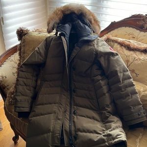 Canada Goose long coat army green